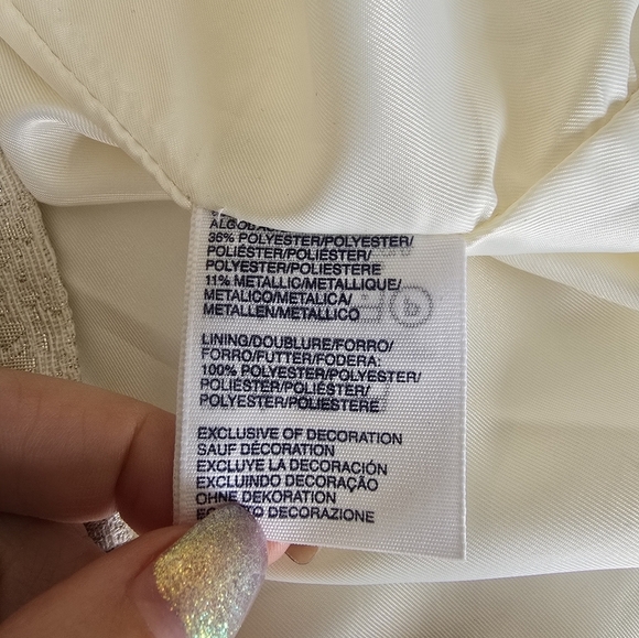 Tommy Hilfiger Cream and Gold Dress Womens Size 8. - Picture 9 of 10